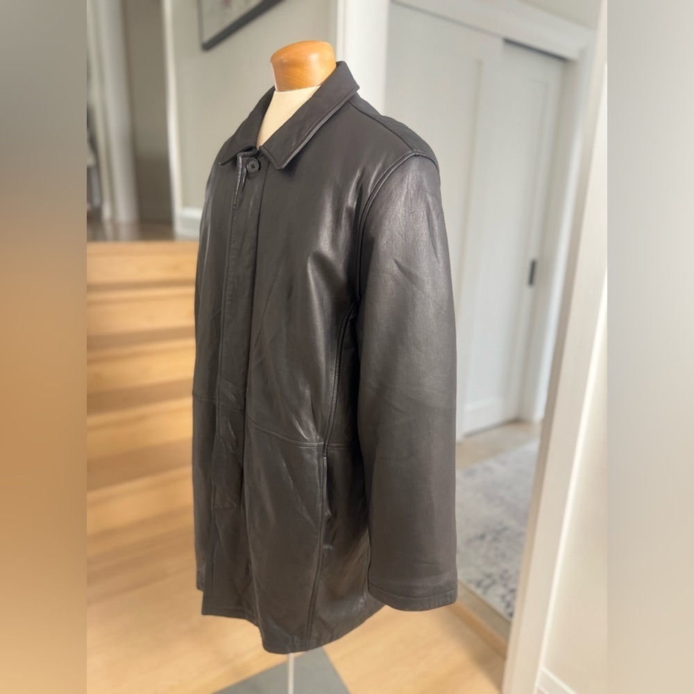 111 State Black Leather Insulated Men’s Coat Jacket L - Picture 4 of 14